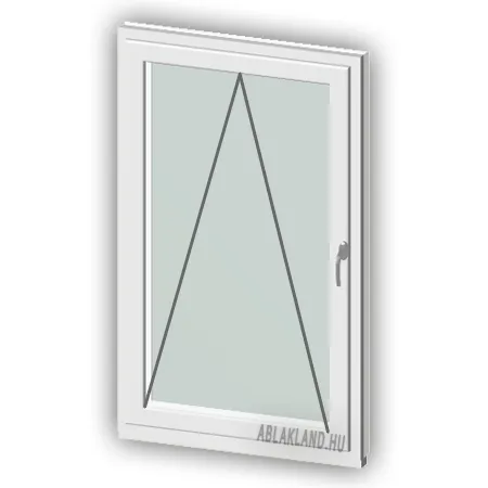 80x140 Alumínium ablak, Egyszárnyú, Bukó, Aliplast Econoline