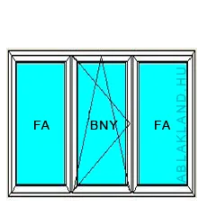 130x230 Műanyag ablak vagy ajtó, Háromszárnyú, Ablaksz. Fix+B/NY+Ablaksz. Fix, Neo (2)