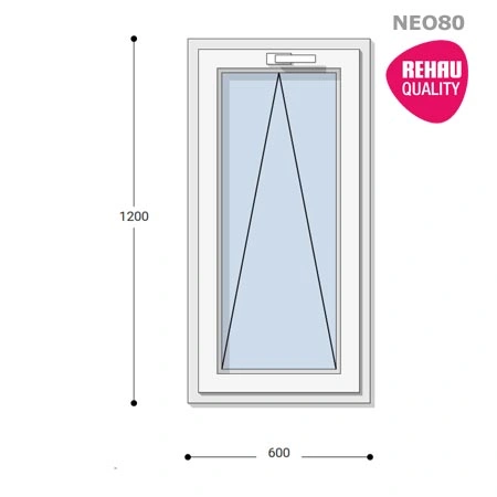 60x120 Műanyag ablak, Egyszárnyú, Bukó, Neo80 Rehau