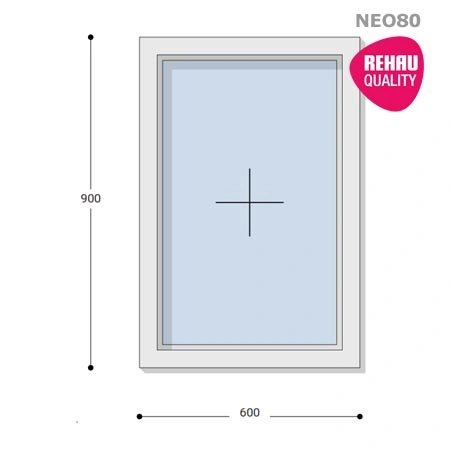 60x90 Műanyag ablak, Egyszárnyú, Fix, Neo80 Rehau