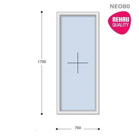 70x170 Műanyag ablak, Egyszárnyú, Fix, Neo80 Rehau