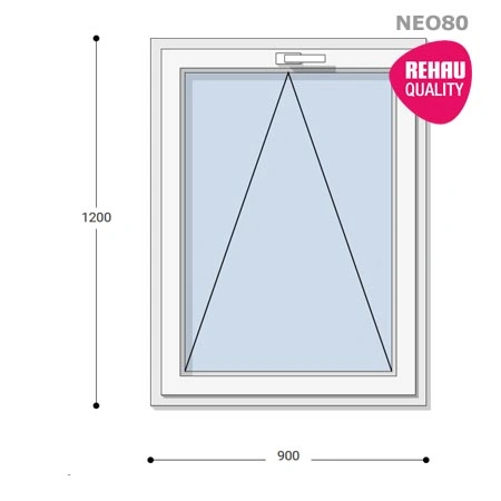 90x120 Műanyag ablak, Egyszárnyú, Bukó, Neo80 Rehau