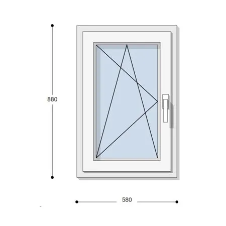 60x90 Műanyag ablak Raktárról! Egyszárnyú, Bukó/Nyíló, Neo80