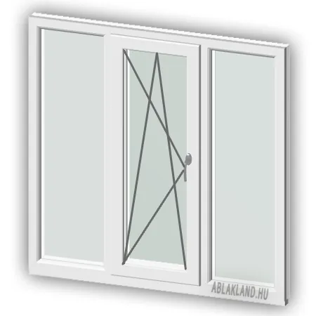 170x140 Műanyag ablak, Háromszárnyú, Fix+Bukó/Nyíló+Fix , Force