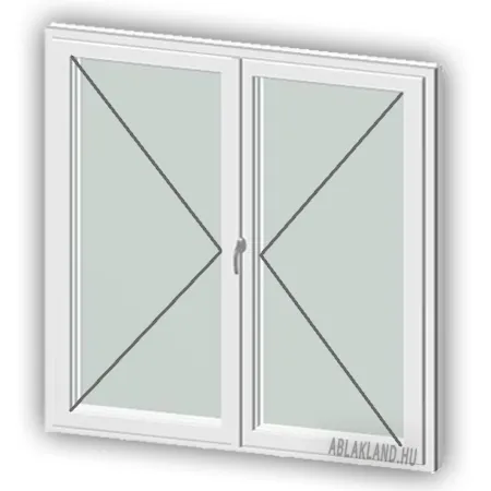150x240 Műanyag ablak vagy ajtó, Középen Felnyíló, Nyíló+Nyíló, Force