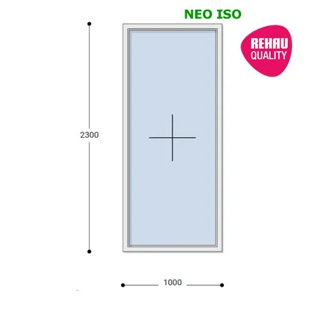 100x230 Műanyag ablak, Egyszárnyú, Fix, Neo Iso Rehau