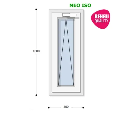 40x100 Műanyag ablak, Egyszárnyú, Bukó, Neo Iso Rehau