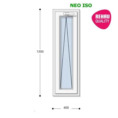 40x130 Műanyag ablak, Egyszárnyú, Bukó, Neo Iso Rehau