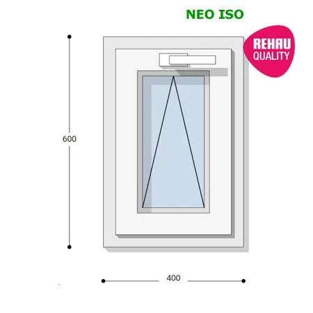 40x60 Műanyag ablak, Egyszárnyú, Bukó, Neo Iso Rehau