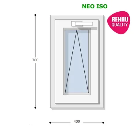 40x70 Műanyag ablak, Egyszárnyú, Bukó, Neo Iso Rehau