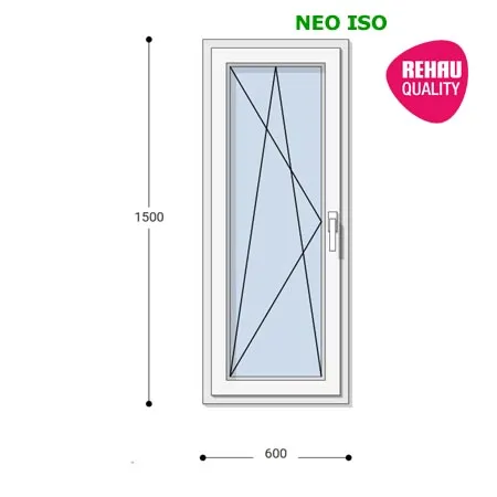 60x150 Műanyag ablak, Egyszárnyú, Bukó/Nyíló, Neo Iso Rehau