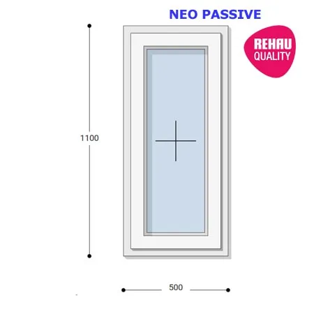 50x110 Műanyag ablak, Egyszárnyú, Fix Ablakszárnyban, Neo Passive Rehau