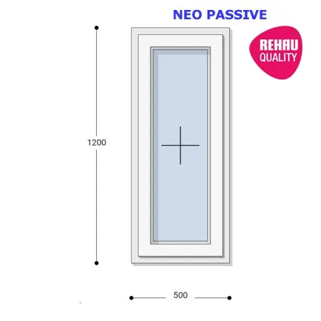 50x120 Műanyag ablak, Egyszárnyú, Fix Ablakszárnyban, Neo Passive Rehau